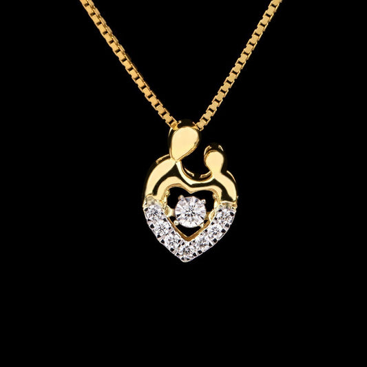 14K Yellow Gold Diamond Pendant - 0.12ct VS-IJ
