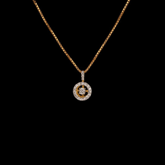 14K Yellow Gold Diamond Pendant - 0.14ct VS-IJ