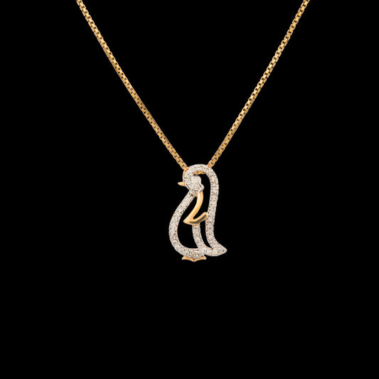 14K Yellow Gold Diamond Pendant - 0.17ct SI-IJ