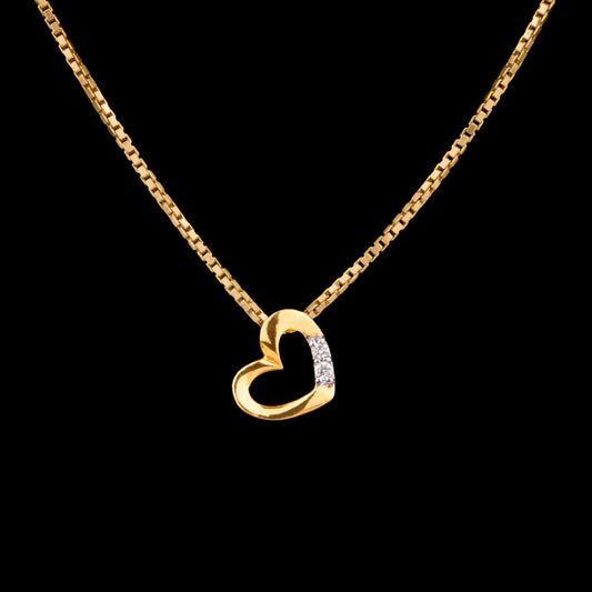 14K Yellow Gold Diamond Pendant - 0.17ct VVS-VS-HI