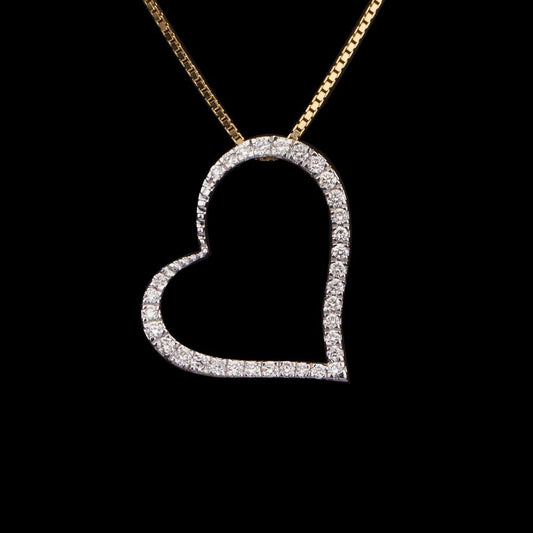 14K Yellow Gold Diamond Pendant - 0.21ct SI-IJ