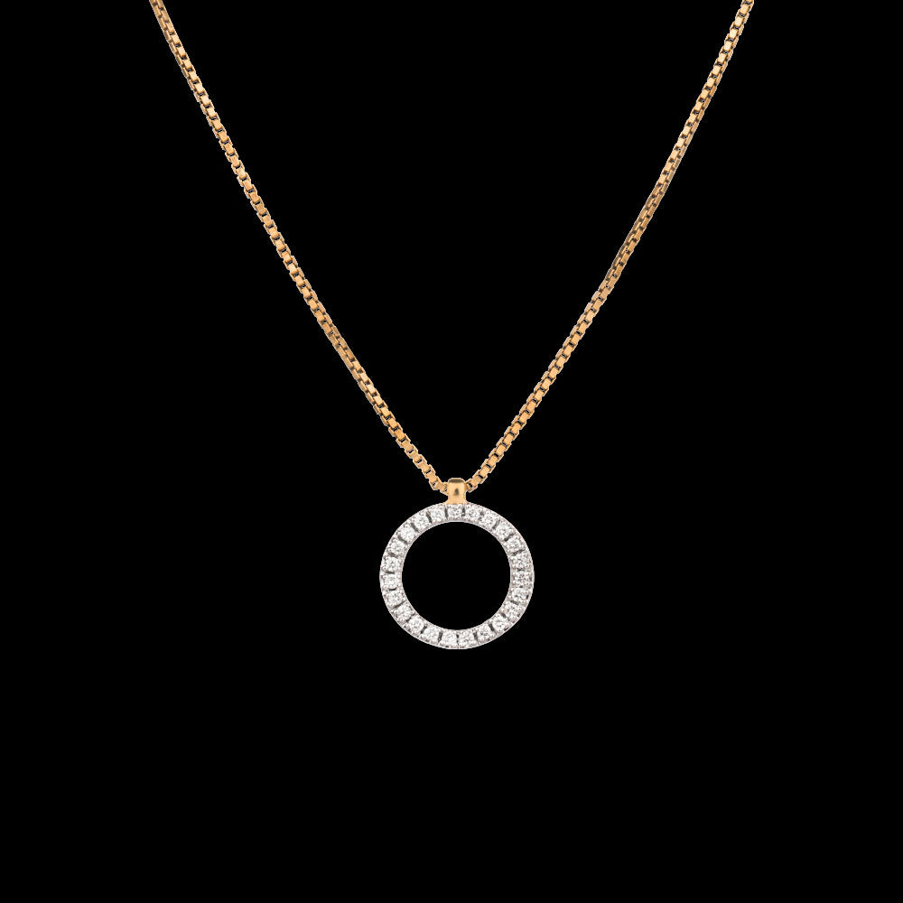 14K Yellow Gold Diamond Pendant - 0.13ct SI-IJ