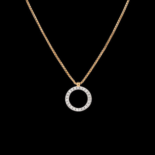 14K Yellow Gold Diamond Pendant - 0.13ct SI-IJ