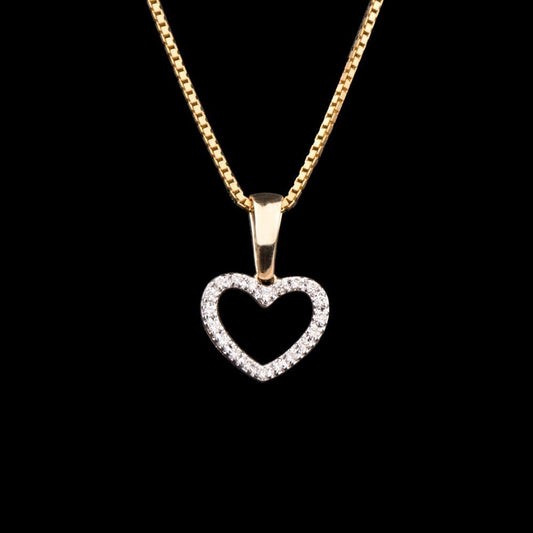 14K Yellow Gold Diamond Pendant - 0.07ct SI-IJ