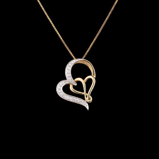 14K Yellow Gold Diamond Pendant - 0.15ct SI-IJ