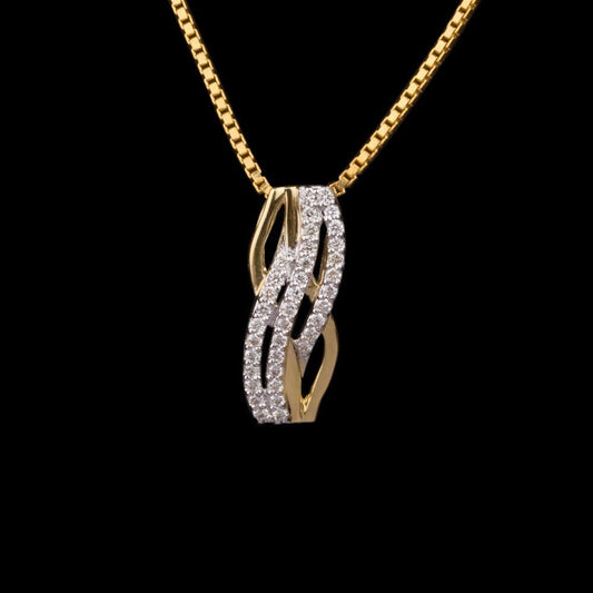 14K Yellow Gold Diamond Pendant - 0.13ct SI-IJ