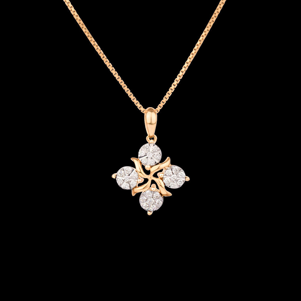 14K Yellow Gold Diamond Pendant - 0.23ct VVS-VS-HI