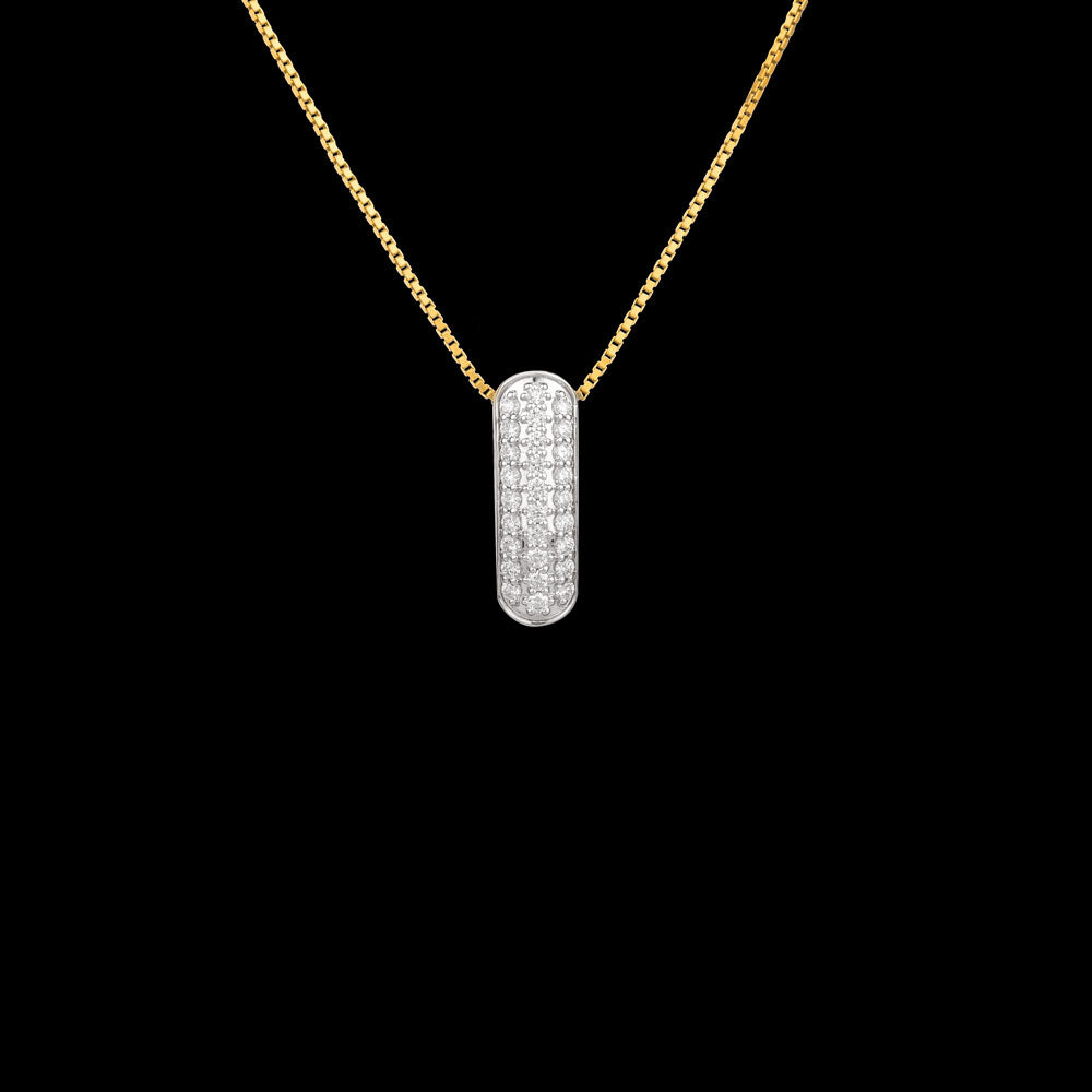 14K Yellow Gold Diamond Pendant - 0.4ct VVS-VS-HI