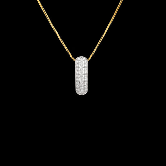 14K Yellow Gold Diamond Pendant - 0.4ct VVS-VS-HI
