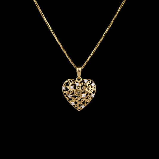 18K Yellow Gold Diamond Pendant - 0.1ct SI-GH