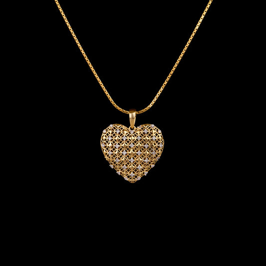18K Yellow Gold Diamond Pendant - 0.15ct SI-GH