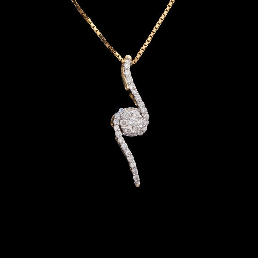 14K Yellow Gold Diamond Pendant - 0.17ct SI-IJ
