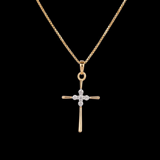 14K Yellow Gold Diamond Pendant - 0.17ct SI-IJ