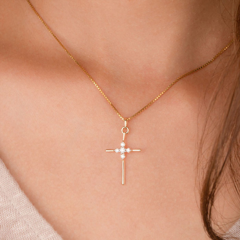 14K Yellow Gold Diamond Pendant - 0.17ct SI-IJ