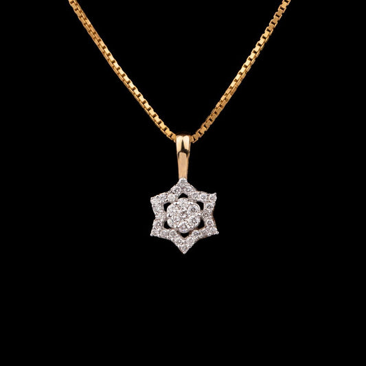 14K Rose Gold Diamond Pendant - 0.18ct VVS-VS-GH