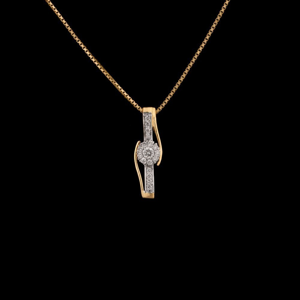 14K Yellow Gold Diamond Pendant - 0.14ct SI-IJ
