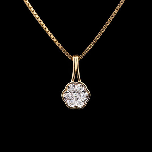 14K Rose Gold Diamond Pendant - 0.06ct SI-IJ