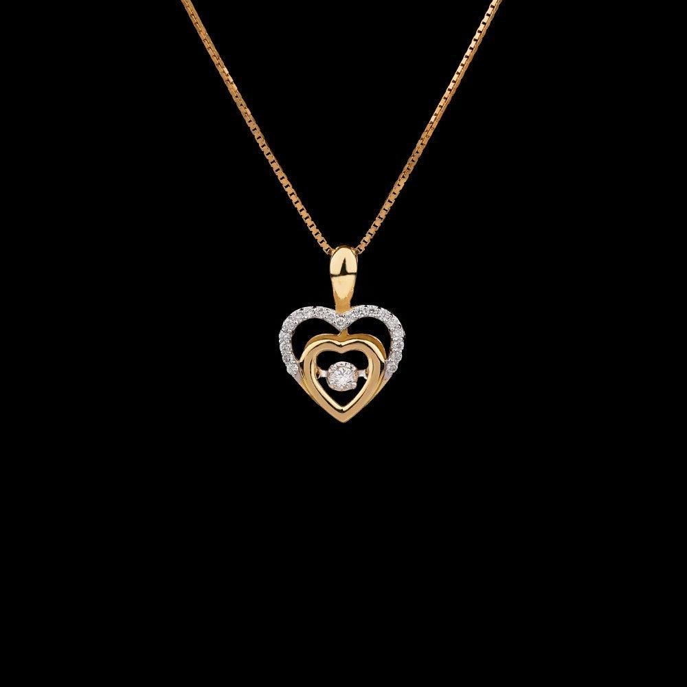 14K Yellow Gold Diamond Pendant - 0.2ct SI-GH