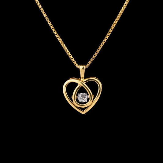 14K Yellow Gold Diamond Pendant - 0.11ct VS-GH