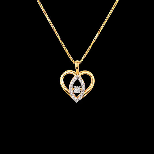 14K Yellow Gold Diamond Pendant - 0.14ct VS-GH