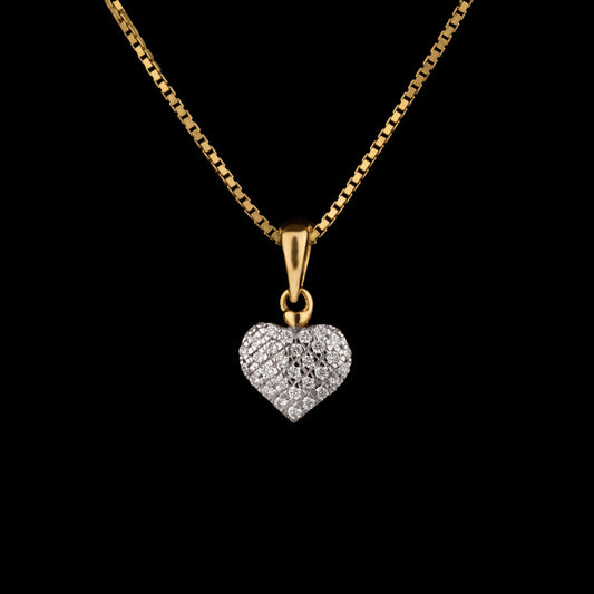 14K Yellow Gold Diamond Pendant - 0.14ct SI-IJ