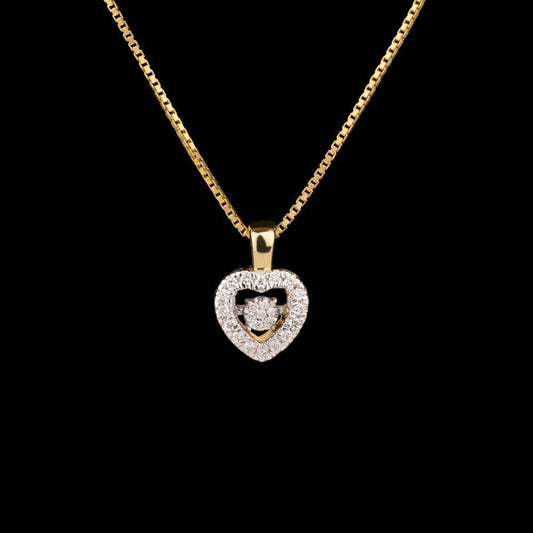 14K Yellow Gold Diamond Pendant - 0.13ct SI-IJ