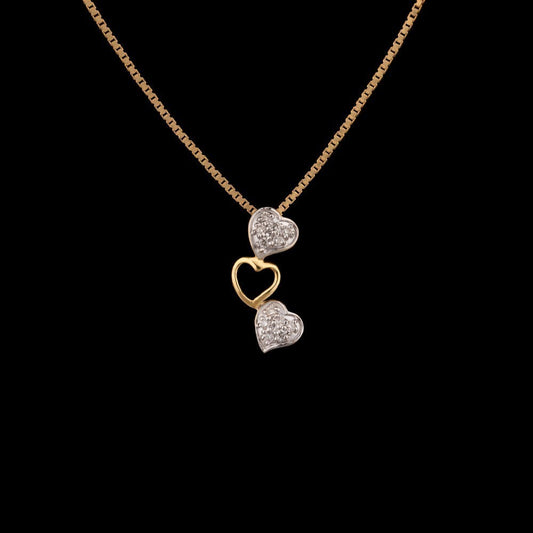 14K Yellow Gold Diamond Pendant - 0.09ct SI-IJ