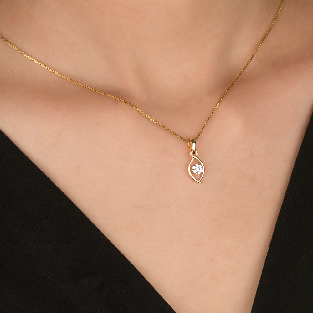 14K Yellow Gold Diamond Pendant - 0.07ct VVS-VS-GH