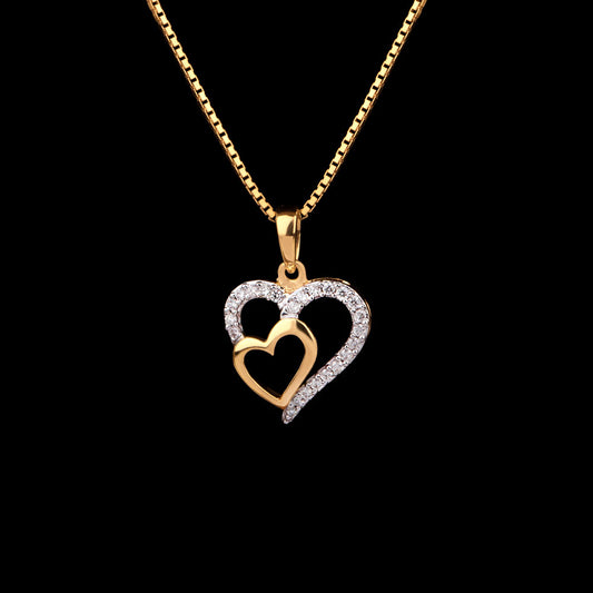 14K Yellow Gold Diamond Pendant - 0.13ct SI-IJ