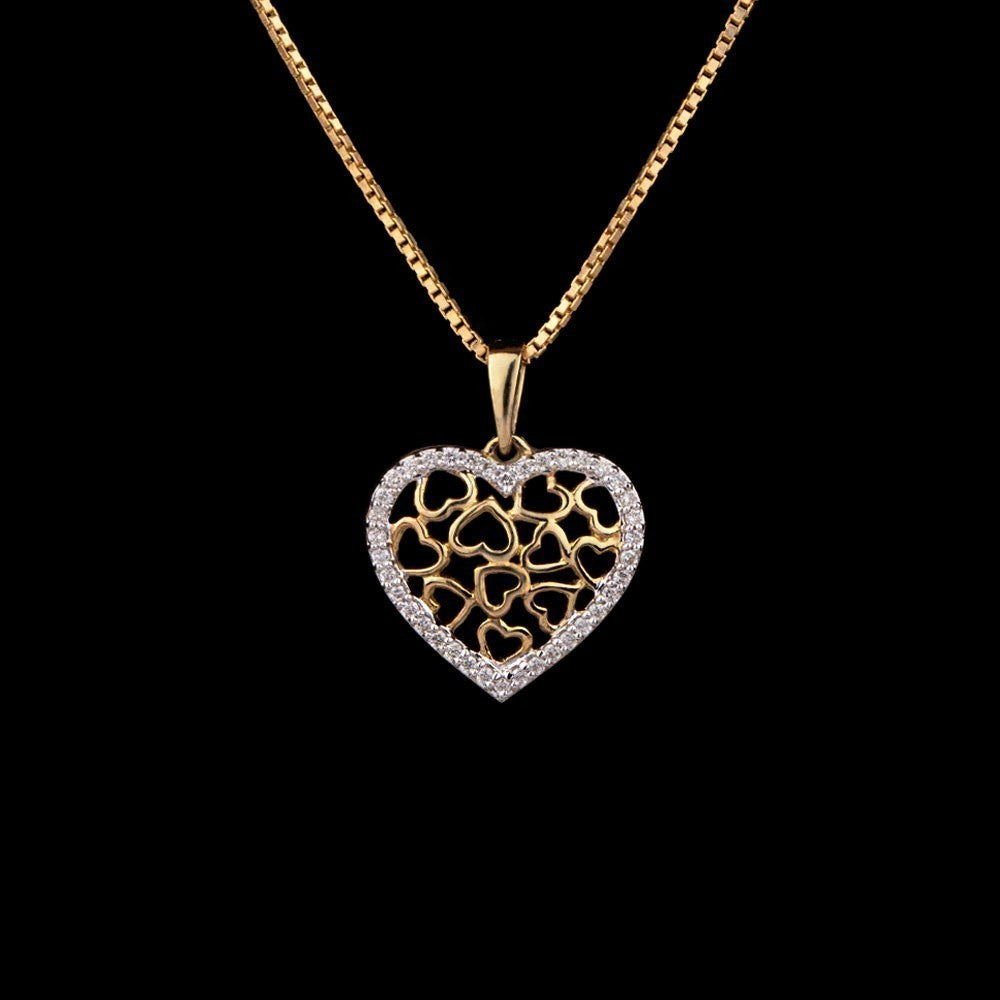 14K Yellow Gold Diamond Pendant - 0.14ct SI-IJ