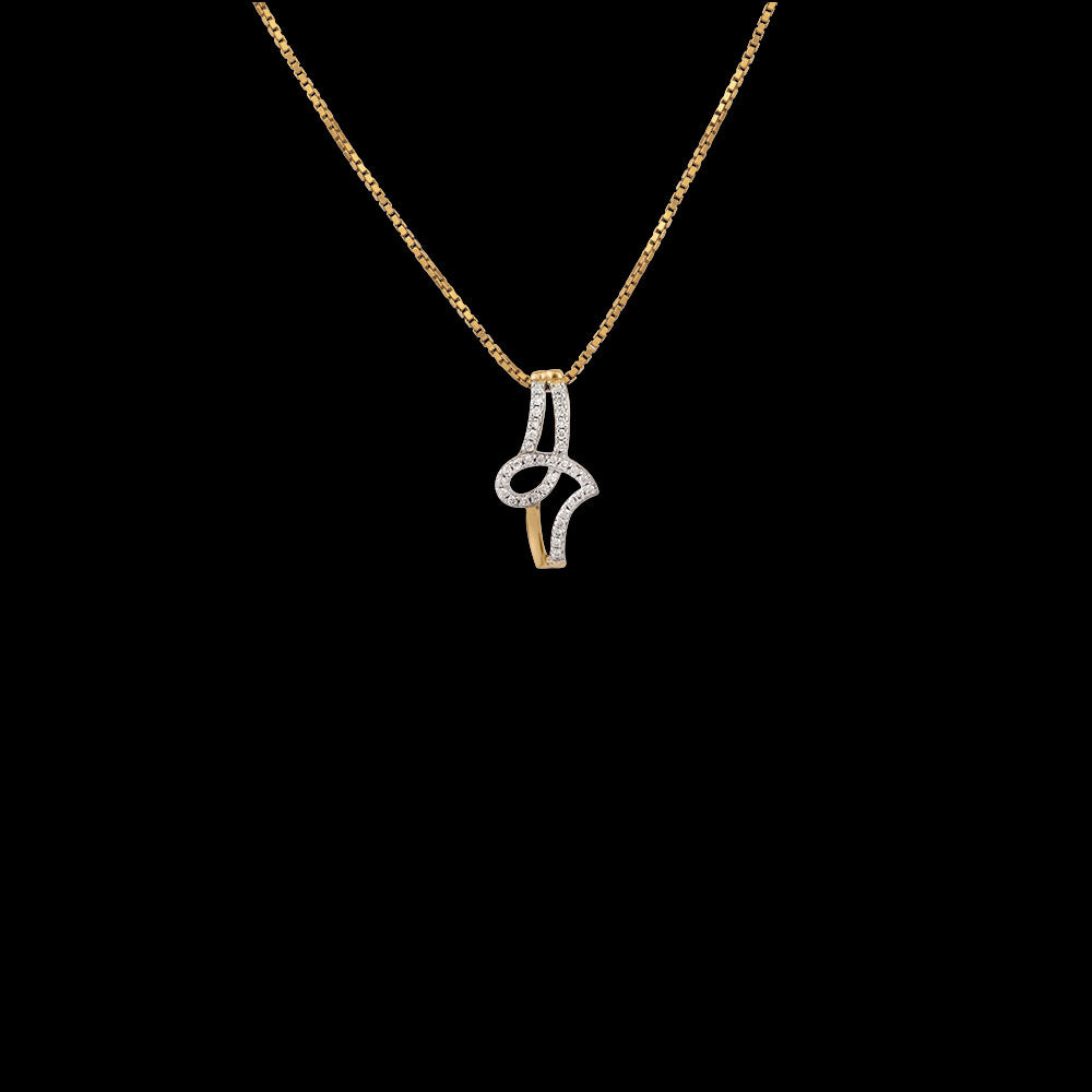 14K Yellow Gold Diamond Pendant - 0.1ct SI-IJ