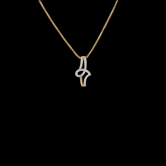 14K Yellow Gold Diamond Pendant - 0.1ct SI-IJ