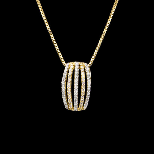 18K Yellow Gold Diamond Pendant - 0.259ct VVS-VS-GH