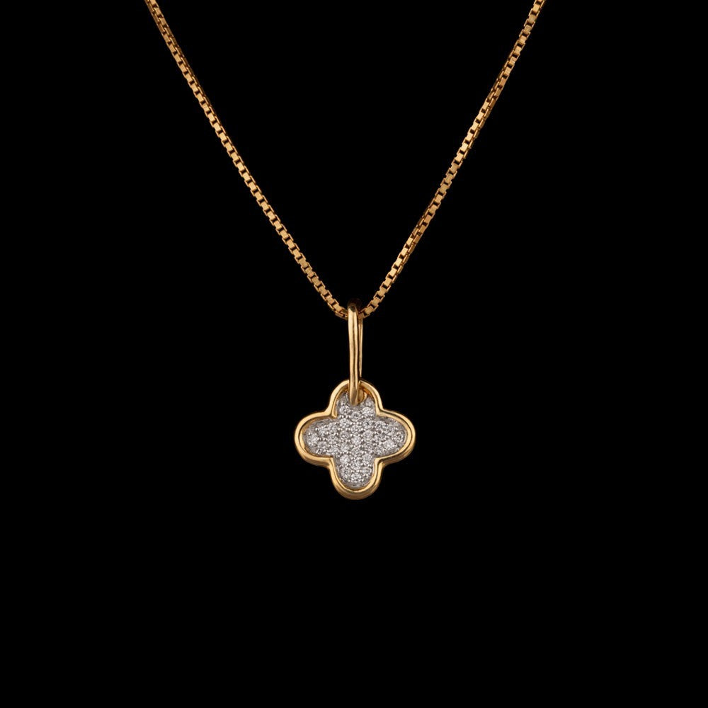 14K Yellow Gold Diamond Pendant - 0.11ct VS-GH