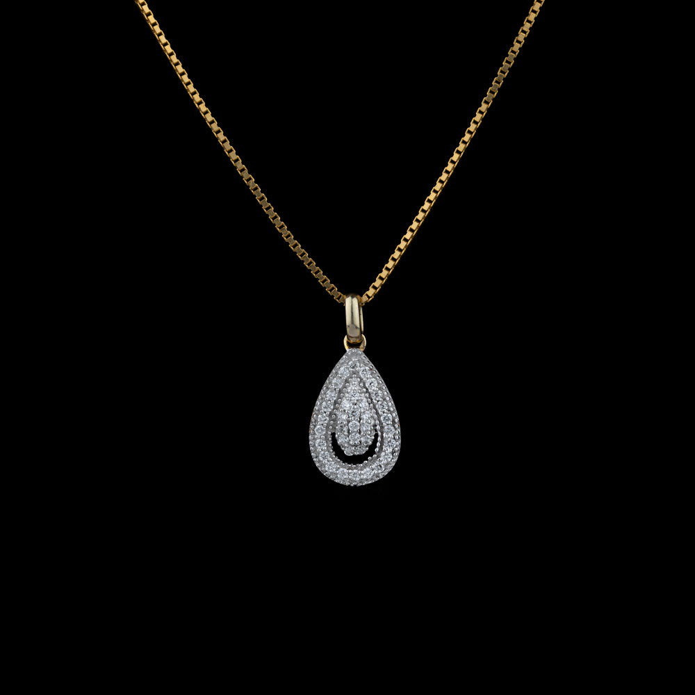 18K Rose Gold Diamond Pendant - 0.18ct SI-GH