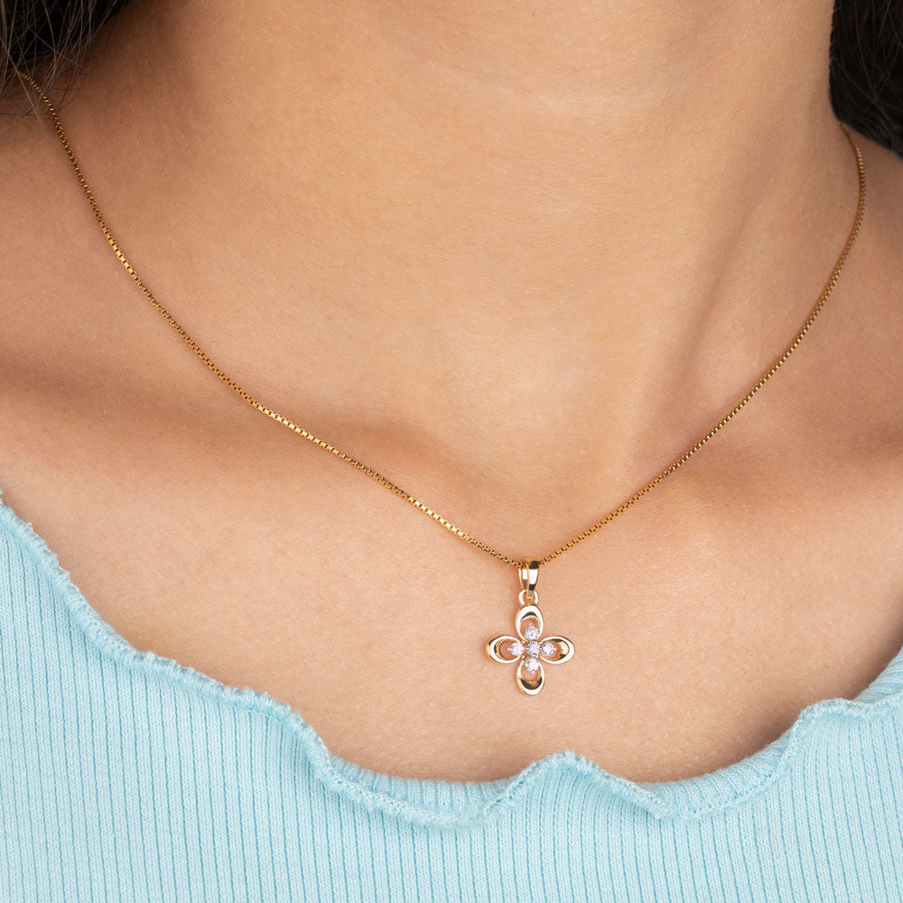 18K Yellow Gold Diamond Pendant - 0.13ct VVS-VS-GH
