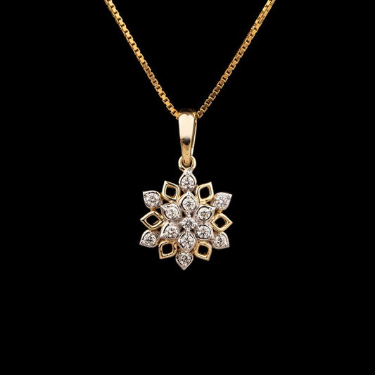 14K Yellow Gold Diamond Pendant - 0.29ct VVS-VS-HI