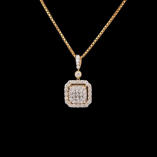 14K Yellow Gold Diamond Pendant - 0.35ct VS-GH
