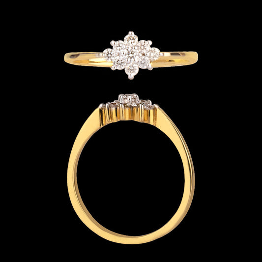 18K Yellow Gold Diamond Ring - 0.23ct VS-SI-GH