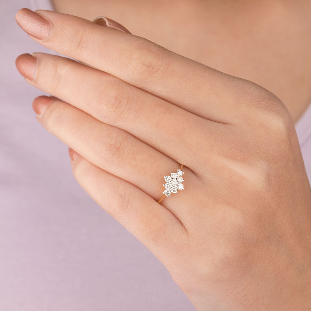 18K Yellow Gold Diamond Ring - 0.23ct VS-SI-GH