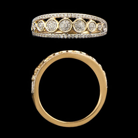 14K Yellow Gold Diamond Ring - 0.18ct SI-IJ