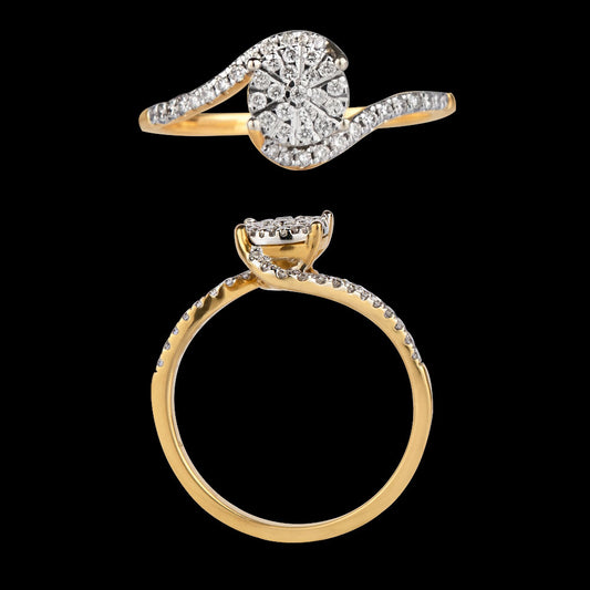 14K Yellow Gold Diamond Ring - 0.22ct SI-IJ