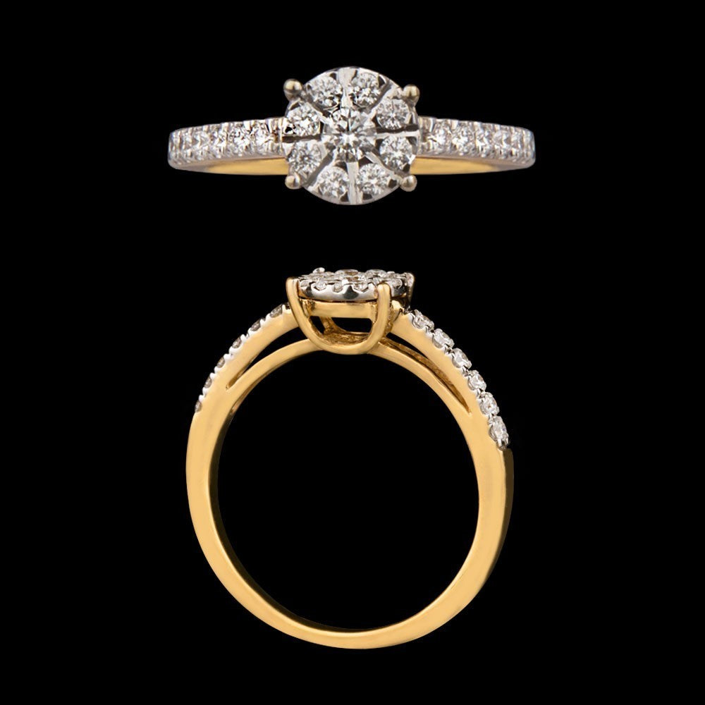 14K Yellow Gold Diamond Ring - 0.34ct VS-GH