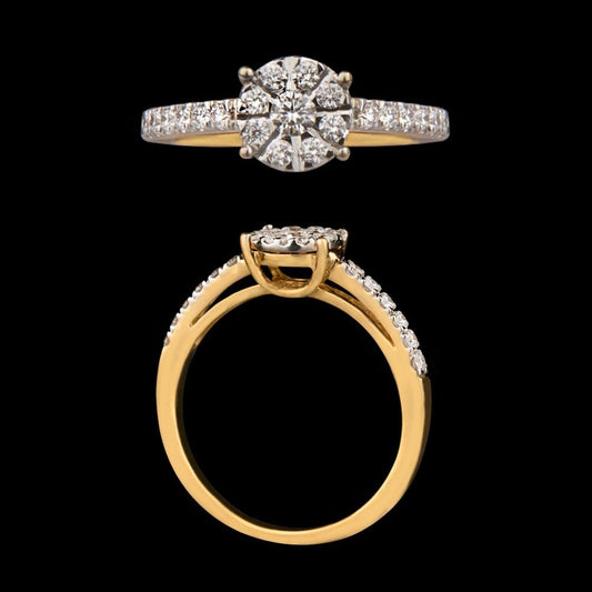 14K Yellow Gold Diamond Ring - 0.34ct VS-GH