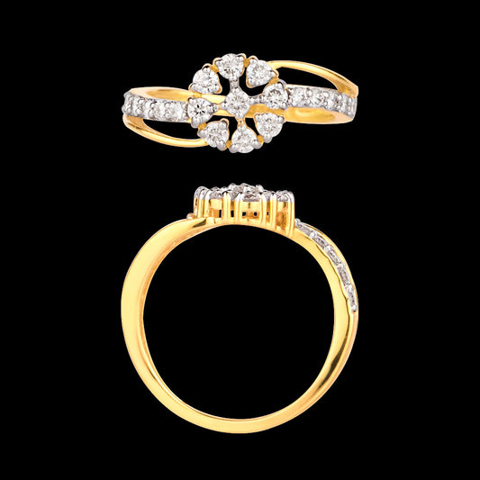 14K Yellow Gold Diamond Ring - 0.44ct VVS-VS-HI