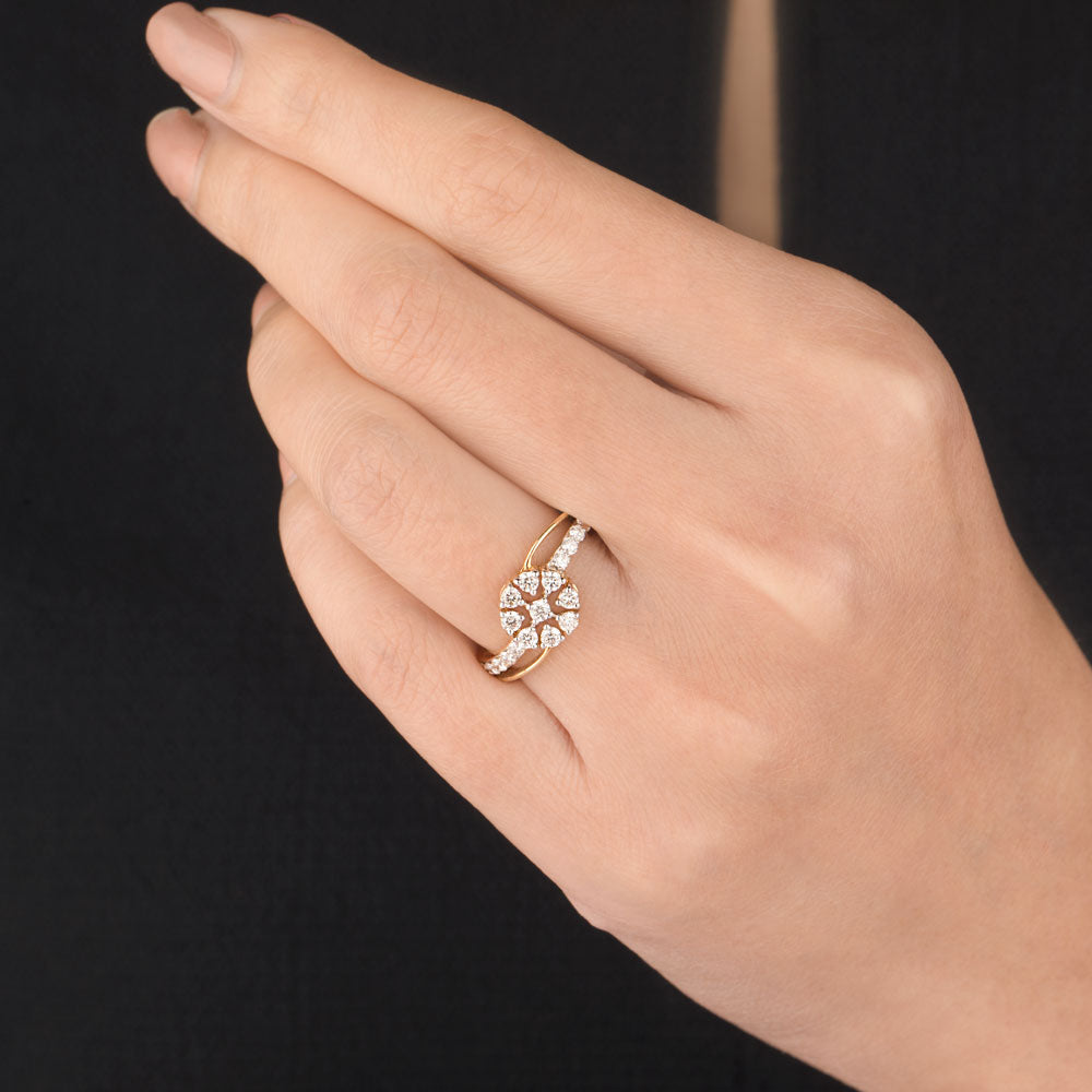 14K Yellow Gold Diamond Ring - 0.44ct VVS-VS-HI