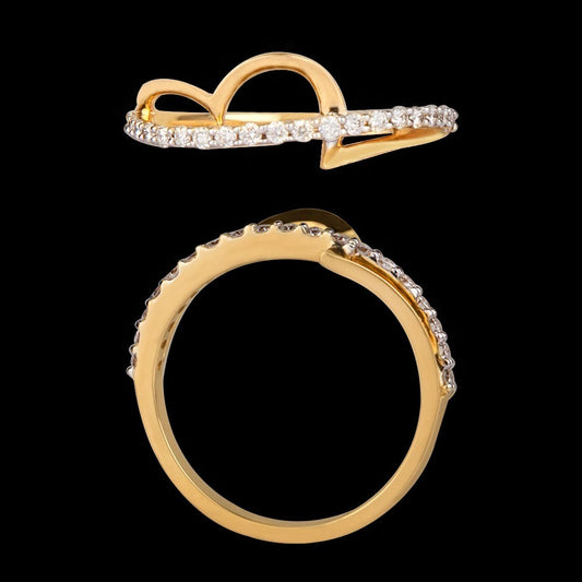 14K Yellow Gold Diamond Ring - 0.16ct VVS-VS-HI
