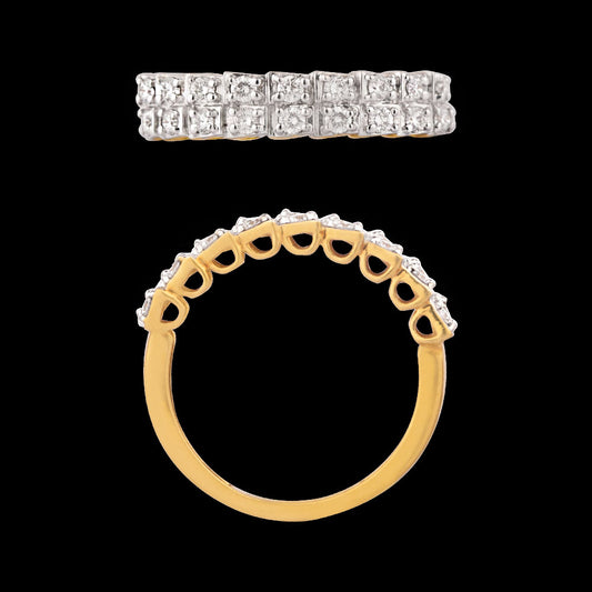 18K Yellow Gold Diamond Ring - 0.38ct VS-GH