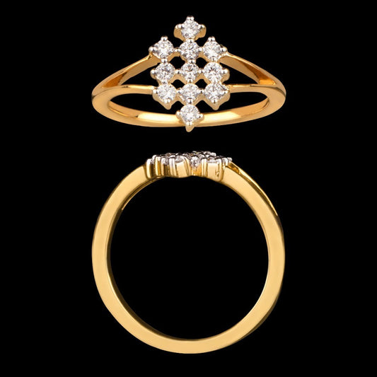 18K Yellow Gold Diamond Ring - 0.36ct VS-SI-GH