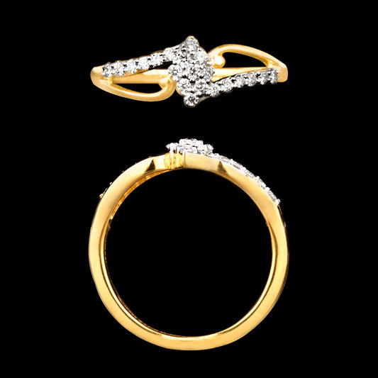 14K Yellow Gold Diamond Ring - 0.34ct VVS-VS-HI